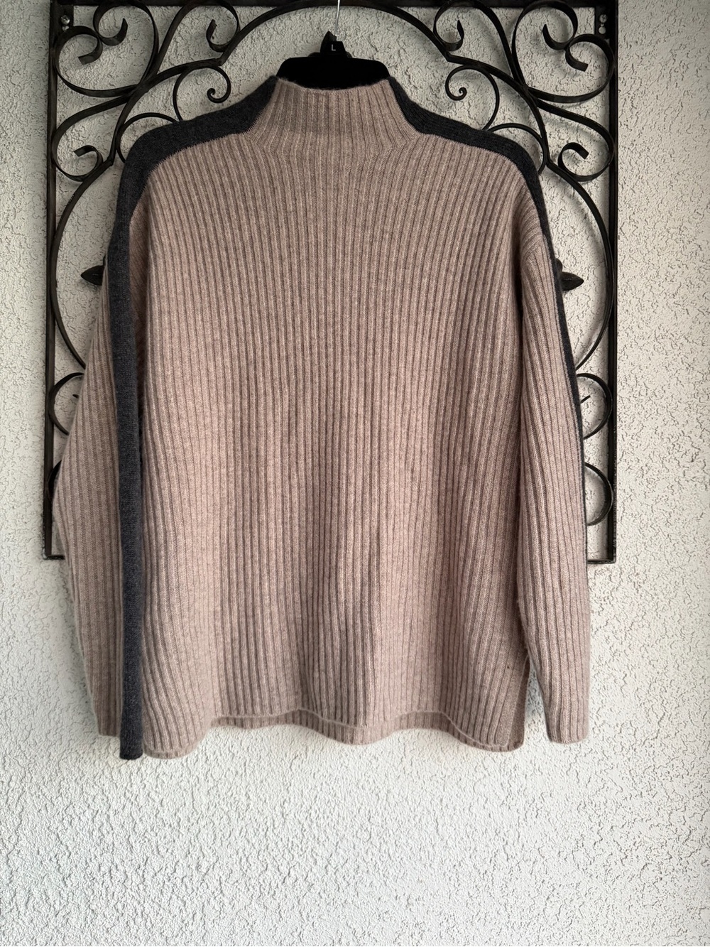 Garnet Hill Cashmere Retro Sweater Mock Neck Sweater - Picture 6 of 8